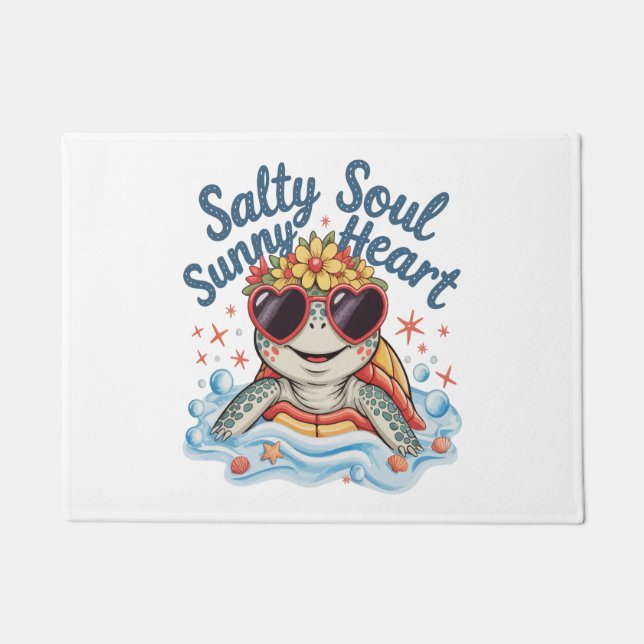 Paillasson Plage d'été de Tortue Florale (Devant)