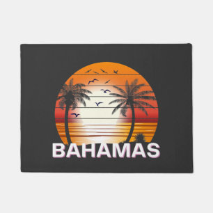 Paillasson Plage d'été des palmiers Vintages des Bahamas