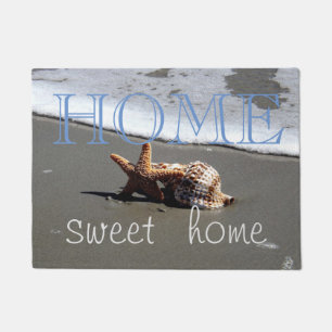 Paillasson Plage, étoile de mer, coquillage, Maison douce mai