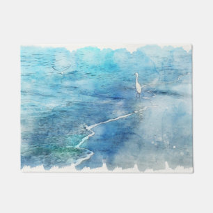 Paillasson Plage tropicale dans le bleu turquoise d'Aqua Turq