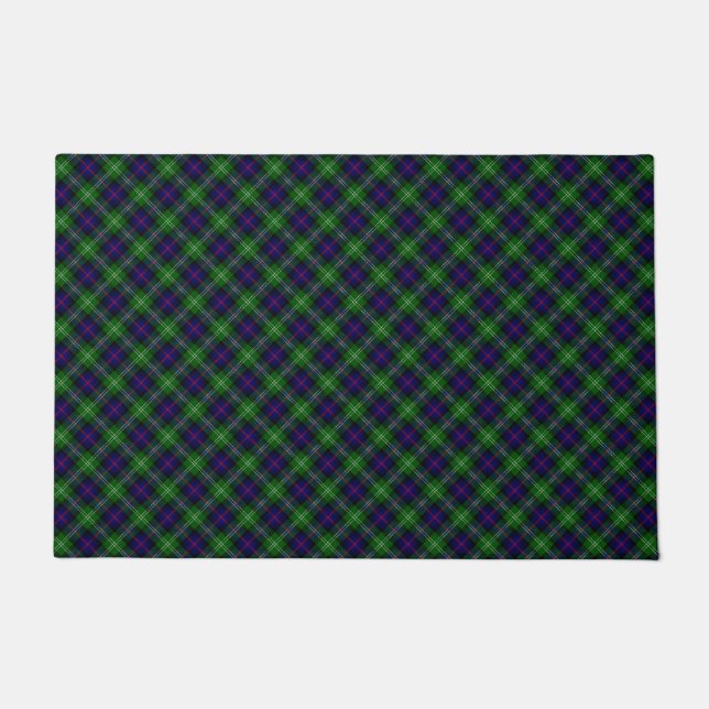 Paillasson plaid bleu vert de tartan du sud (Devant)