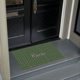 Paillasson Plaid de tartan écossais de Currie de clan de vue