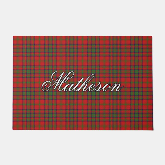 Paillasson Plaid de tartan écossais de Matheson de clan de (Devant)