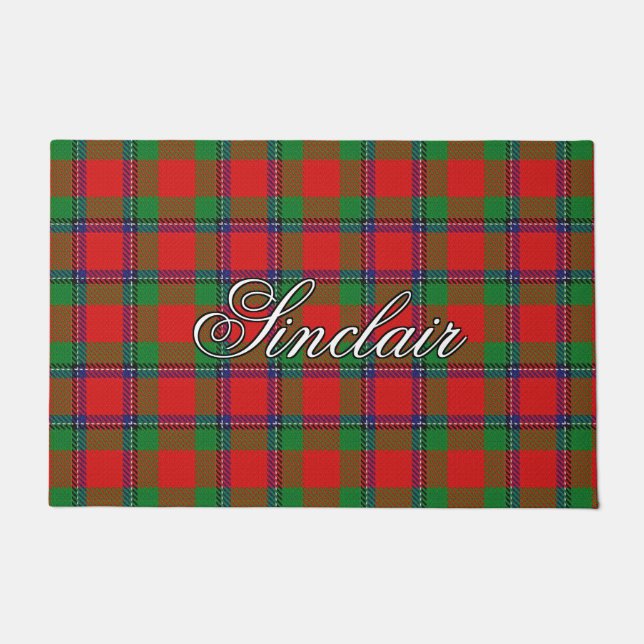 Paillasson Plaid de tartan écossais de Sinclair de clan de (Devant)