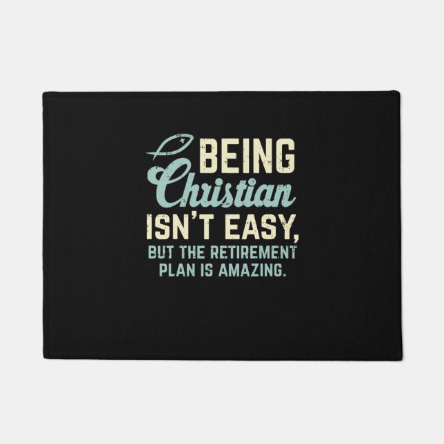 Paillasson Plan de retraite chrétien Dieu Jésus foi Religion (Devant)