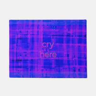 Paillasson Pleure Ici Violet,