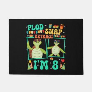 Paillasson Plod Snap Retrait I'm 8 Turtle Kid 8e anniversaire