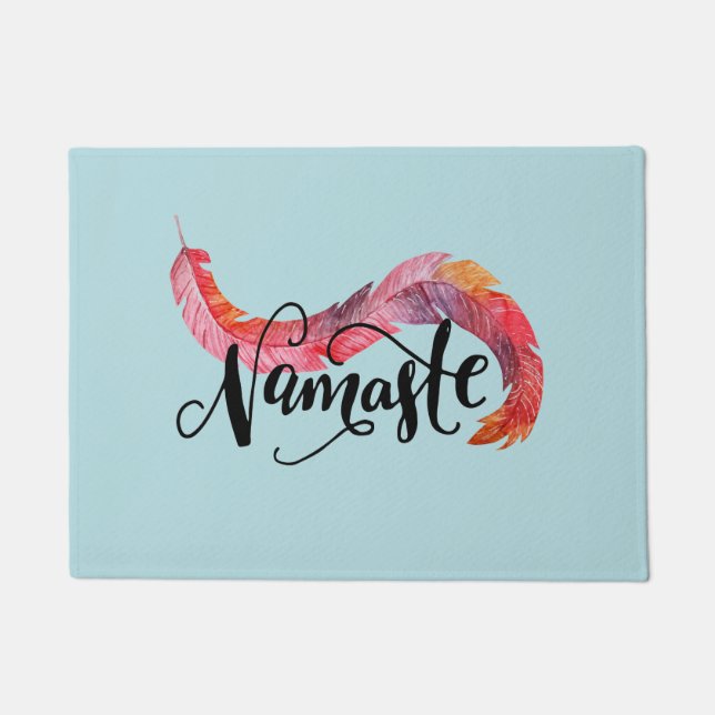 Paillasson Plume colorée Namaste (Devant)