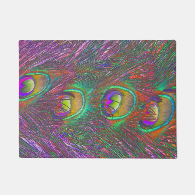 Paillasson Plumes Peacock Tinsel de Noël (Devant)