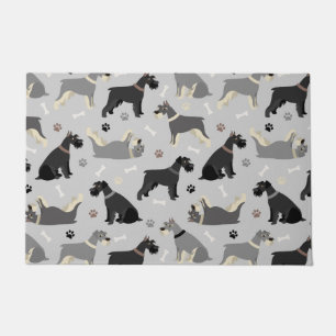 Paillasson Poches Schnauzer et porte-os