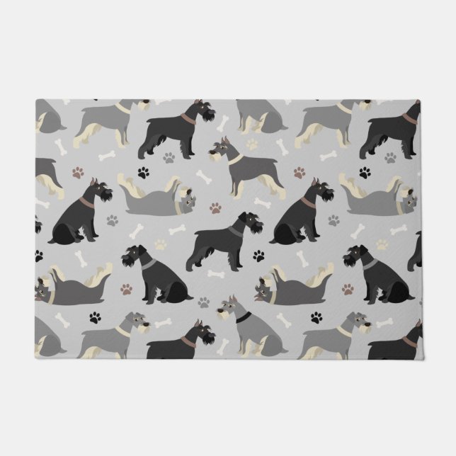 Paillasson Poches Schnauzer et porte-os (Devant)