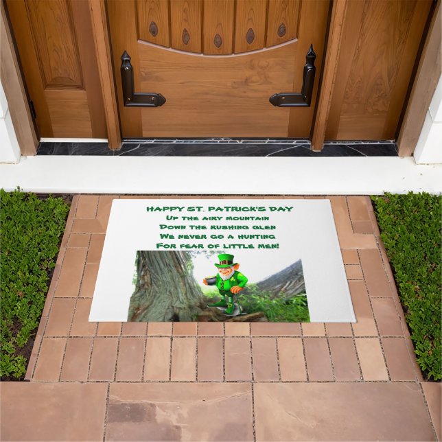 PAILLASSON POÈME DE LEPRECHAUN DE LA SAINT-PATRICK (De plein air)