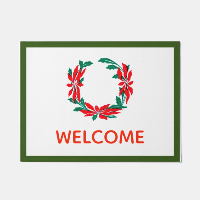 Paillasson Poinsettia Welcome Mat (Devant)