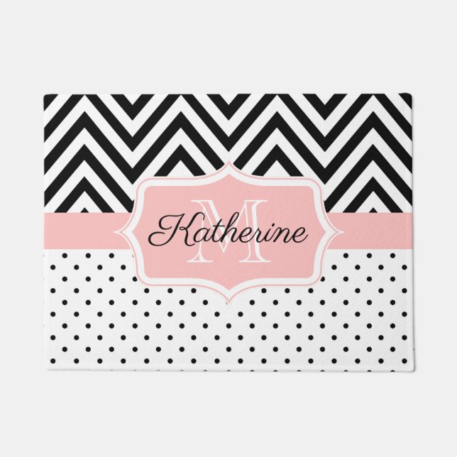 Paillasson Points mignons et Chevron (Devant)