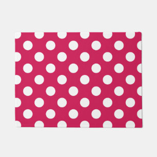 Paillasson Pois blancs sur cerise
