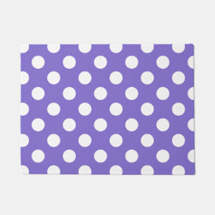 Paillasson Pois blancs sur perwinkle