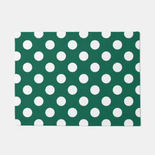 Paillasson Pois blancs sur vert sauge