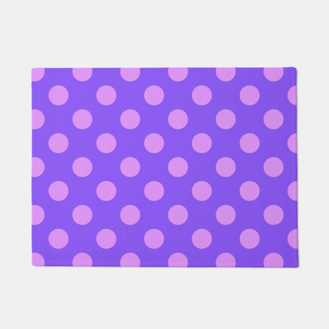 Paillasson Pois Lilac sur periwinkle (Devant)
