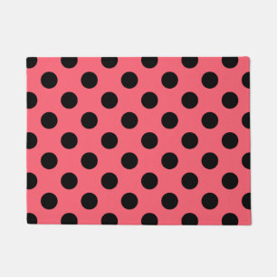 Paillasson Pois noirs sur corail