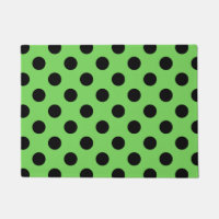 Pois noirs sur vert citron