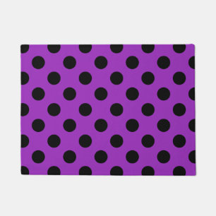 Paillasson Pois noirs sur violet
