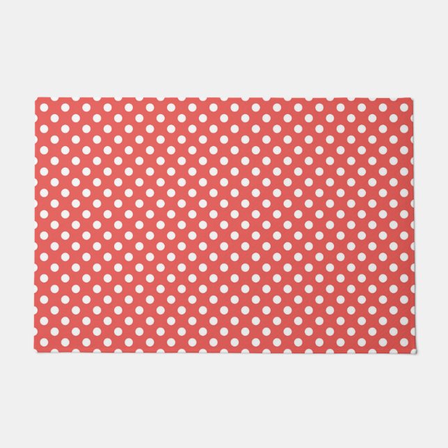 Paillasson Pois rouges et blancs (Devant)