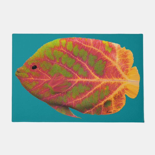 Paillasson Poisson tropique feuille d'Aspen 1 (Devant)
