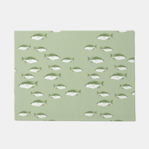 Paillasson Poisson vert olive