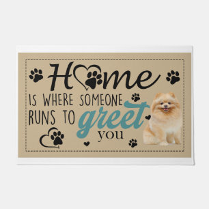 Paillasson Pomeranian Home Est L'Endroit Où Quelqu'Un Se Rend
