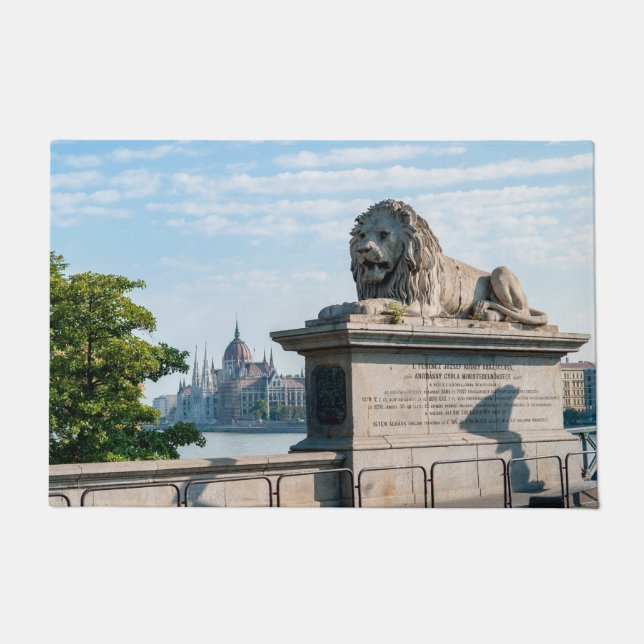 Paillasson Pont de Chaîne Szechenyi et Parlement de Budapest (Devant)