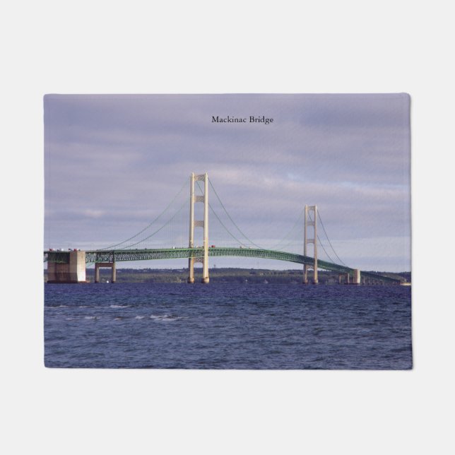 Paillasson Pont Mackinaw Mat de porte de la ville de Mackinaw (Devant)