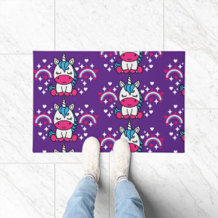 Paillasson Pony de licorne violette