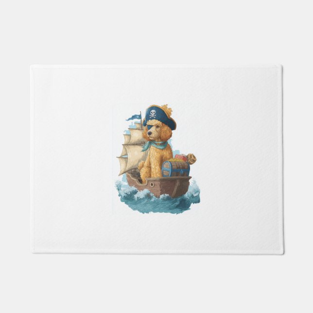 Paillasson Poodle Pirate � Drôle de chien de mer (Devant)