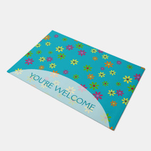 Paillasson Pop art Flowers seamless pattern + your ideas