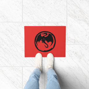 Paillasson Pormat rouge Dragon noir