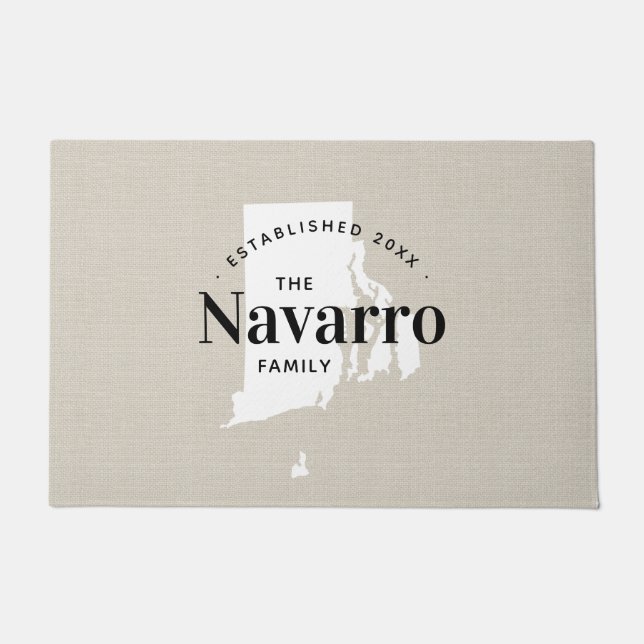 Paillasson Port de la famille de l'île Rhode (Devant)