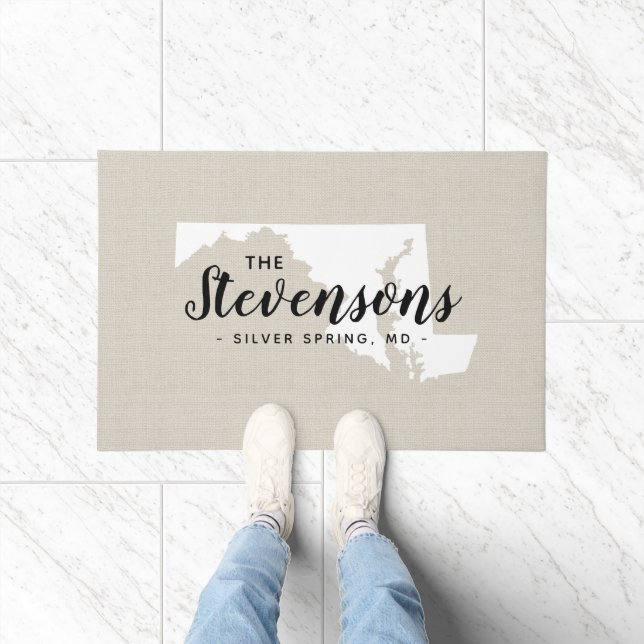 Paillasson Port du Monogramme de la famille Maryland (Intérieur)