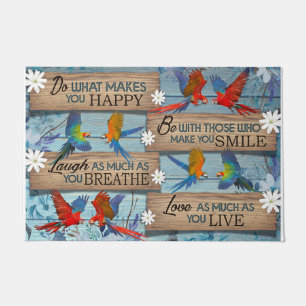 Paillasson Porte à fleurs d'oiseaux, Citations mignonnes