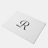 Porte à mât monogramme blanc et noir