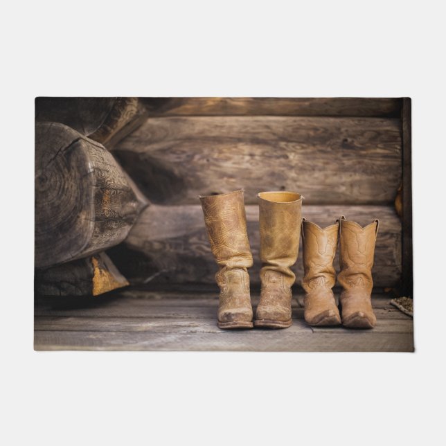 Paillasson Porte-bottes Cowboy & Cowgirl (Devant)