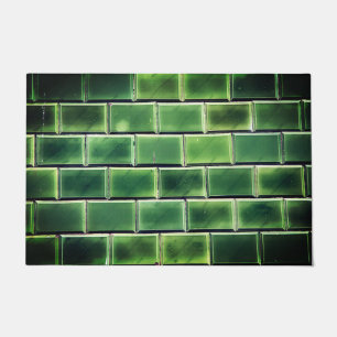 Paillasson Porte carreaux verts