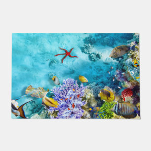 Paillasson Porte colorée Sea Life   Ocean Marine Doormat
