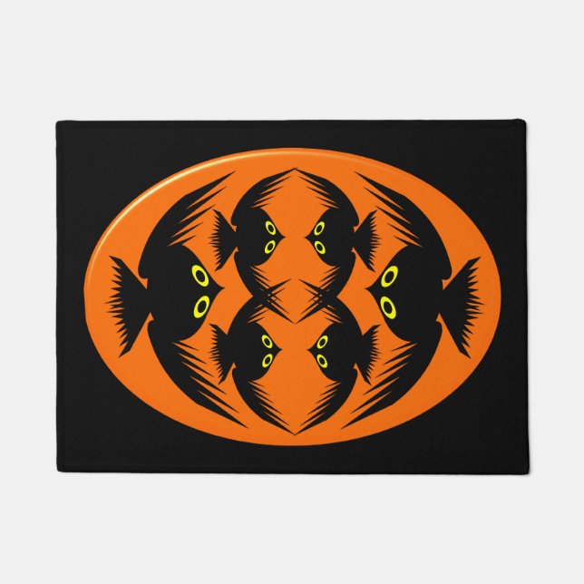 Paillasson Porte-corbeaux d'Halloween (Devant)