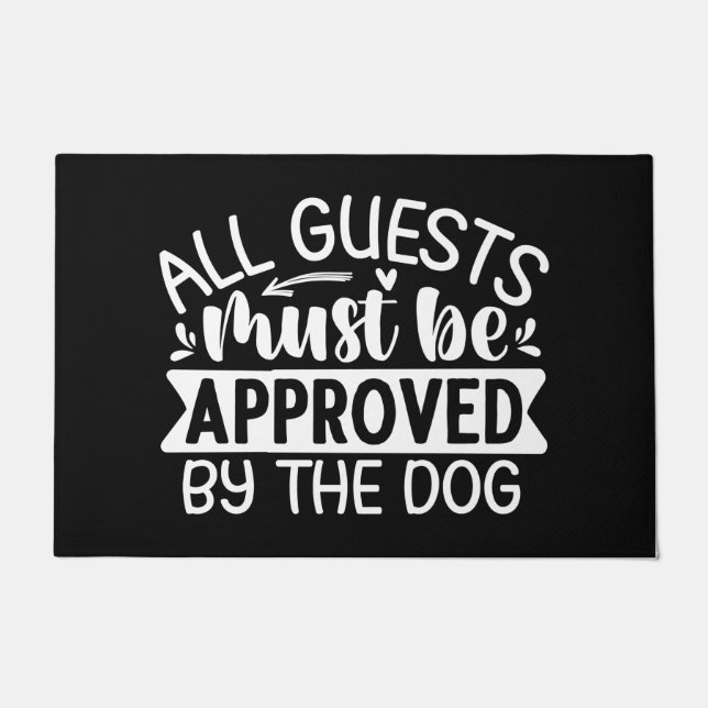 Paillasson Porte D'Accueil Mat Tous Les Clients Doivent Être  (Devant)