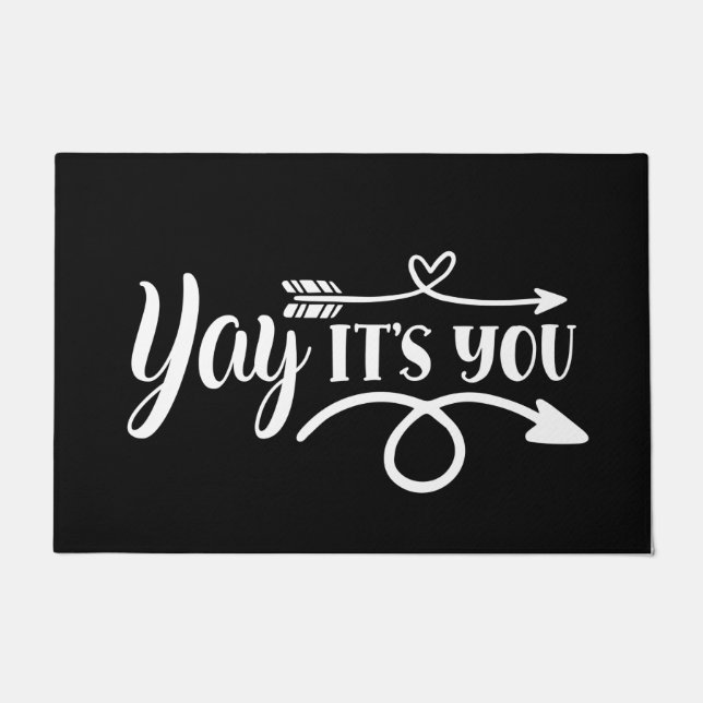 Paillasson Porte D'Accueil Mat Yay Son Blanc Noir (Devant)