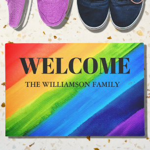 Paillasson Porte d'accueil Rainbow personnalisée