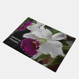 Paillasson Porte d'alimentation orchidée personnalisée
