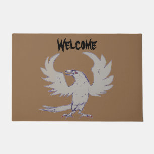 Paillasson Porte de bienvenue du Corbeau-Corbeau-Corbeau éffr