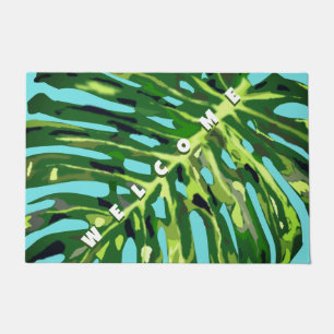 Paillasson Porte de bienvenue Tropical Monstera Leaf