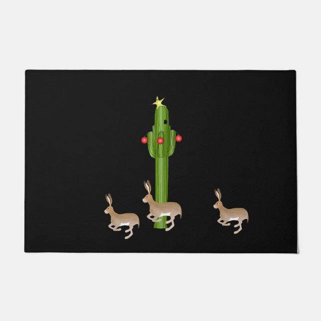 Paillasson Porte de cactus de Noël (Devant)